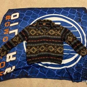 Vintage Kodiak Aztec Fleece Quarter zip
